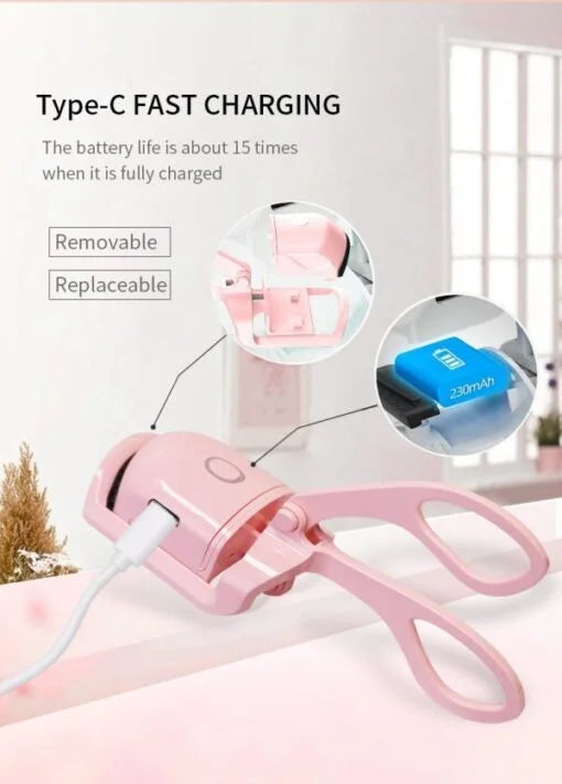 Electric Eyelash Curler – Heated Lash Curler, Long-Lasting Curling Beauty Tool for Women