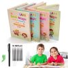 Sank Magic Practice Book Pack of 4 – Reusable Tracing Handwriting Books for Kids, Preschool Learning Alphabet, Numbers & Drawing
