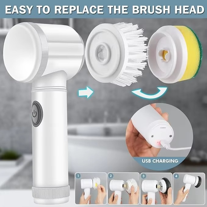 Magic Brush Wireless Rechargeable Cleaning Brush – Electric Scrubber for Bathroom, Tile, Bathtub & Kitchen