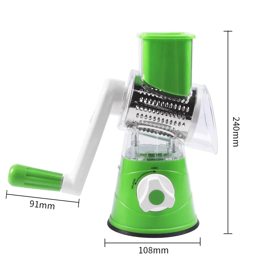 Tabletop Drum Grater | Manual Vegetable Cutter Slicer & Grater | Multi-functional Kitchen Gadget