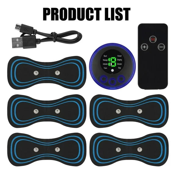 Portable EMS Mini Electric Massager Patch | Rechargeable Muscle Pain Relief Device for Neck, Back, Arms & Full Body Therapy