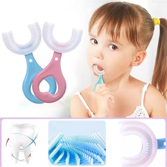 360° U Shaped Toothbrush for Kids – Soft Silicone Baby Tooth Brush – Oral Care for Toddlers and Children – Gentle, Safe, and BPA-Free U-Type Brush – Teeth Whitening Tool for Kids