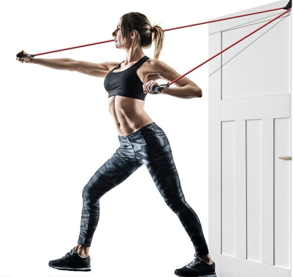 Exercise Resistance Bands Set – 5 Strength Levels for Home Workouts, Physical Therapy, Yoga & Travel – Durable, Portable Fitness Bands